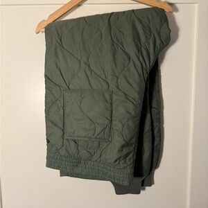 Insulated Green Quilted Pants